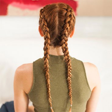 double boxer braids hairstyle